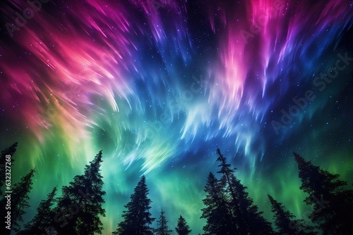 northern lights in nature.