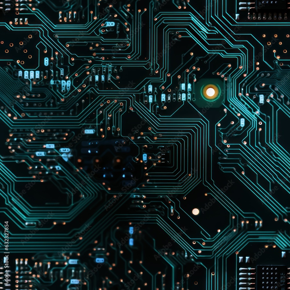 Electronic Labyrinth: Seamless Circuit Board Pattern Electronic Labyrinth: Seamless Circuit Board Pattern