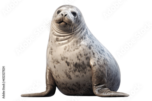 African Harbor Seal isolated on transparent background. © Jeff