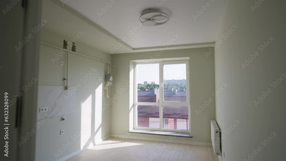 Empty transparent room with modern renovation Empty transparent room with modern renovation
