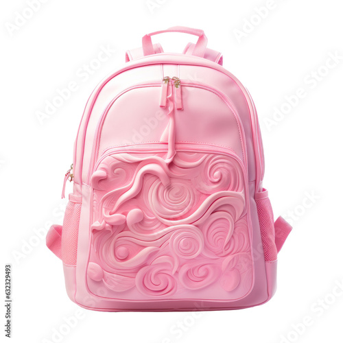 Pink School Backpack Isolated