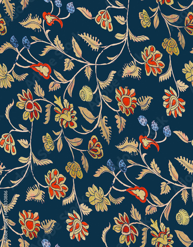 Seamless Retro Style Allover Patterns.