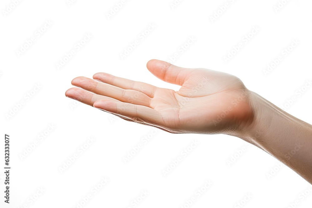 Fototapeta premium A person reaching out to touch an object created with Generative AI technology