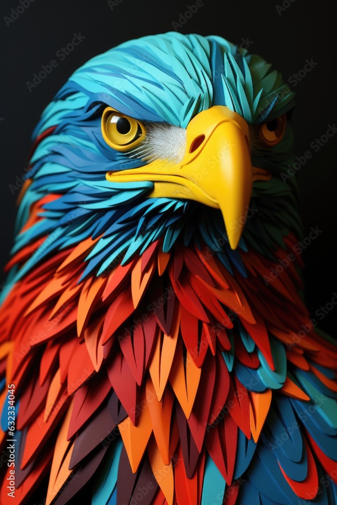 Fototapeta premium A close up of a bird of prey. AI.