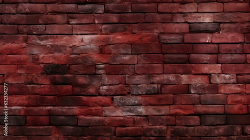 Close Up of a Brick Wall in ruby Colors. Vintage Background 