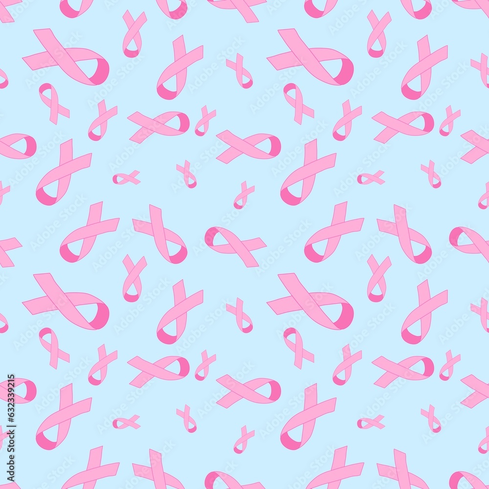 Breast cancer month seamless pink ribbon day mammogram pattern for wrapping paper and media accessories Breast cancer month seamless pink ribbon day mammogram pattern for wrapping paper and media accessories