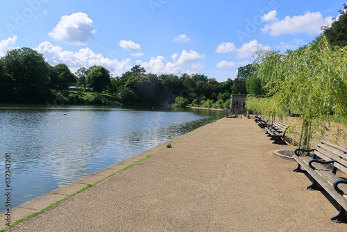 A lakeside scene at Mote Park in Kent