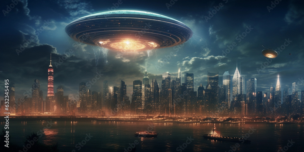 UAP and UFO over city UAP and UFO over city