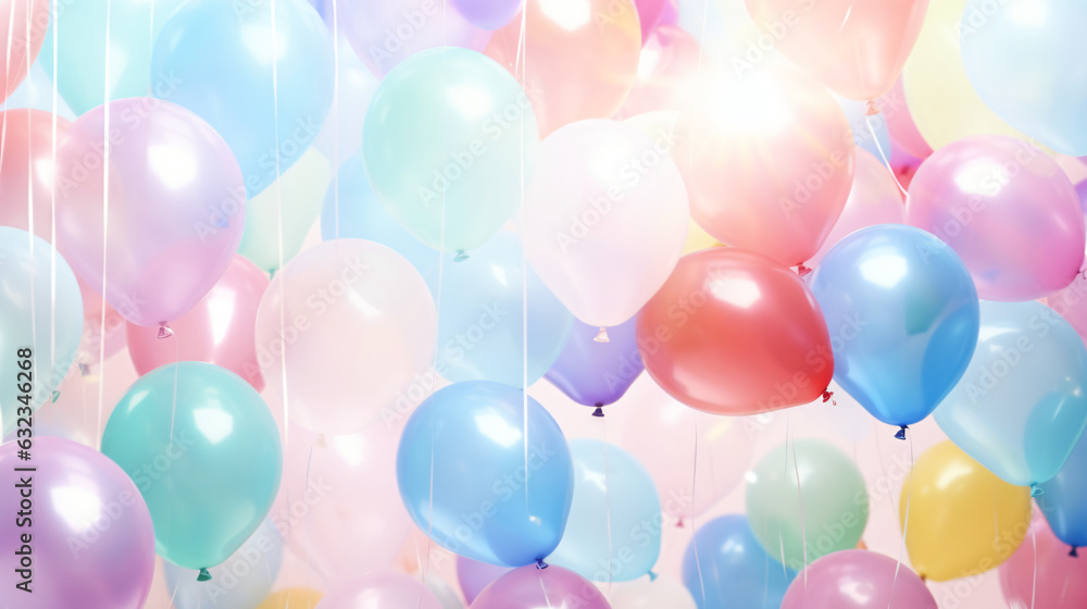Colorful balloons background. Colorful balloons background with copy space.