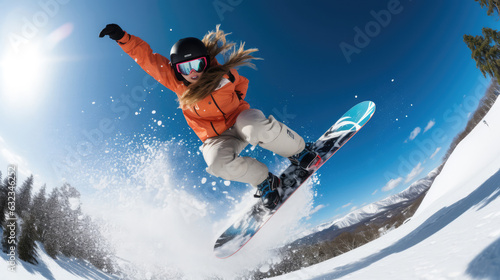 Extreme skier jumping