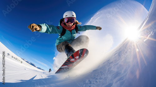 Extreme skier jumping