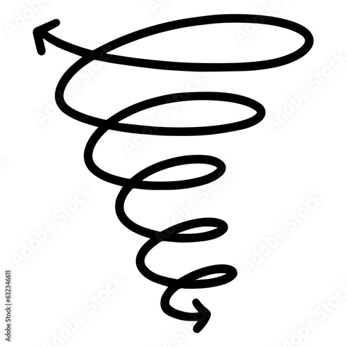 Hurricane Arrow Vector Illustration