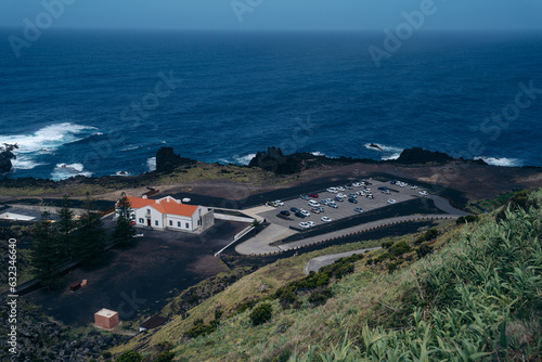 Ponta da Ferraria  A captivating coastal point in Azores  offering thermal hot springs and stunning ocean views  a natural wonder to explore. High quality photo
