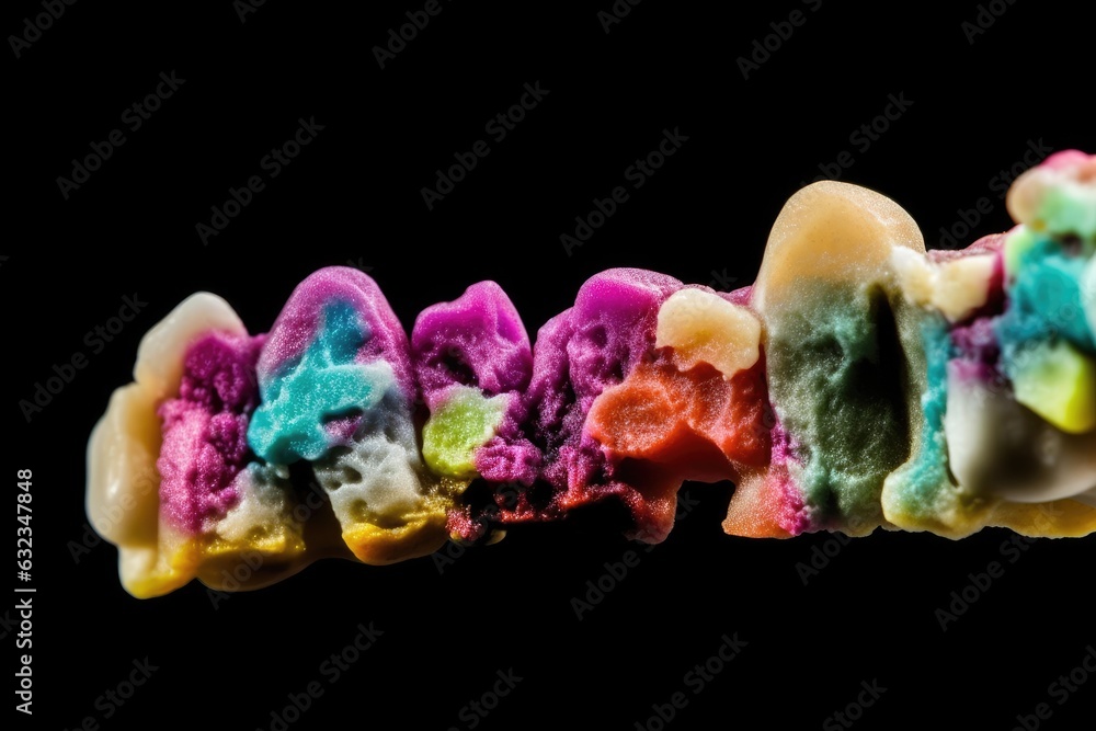 cavity-filled teeth. Fillings are made of dental composite photopolymer material, which is applied using rabbers. Picture of a dentist office's idea of dental care. Generative AI cavity-filled teeth. Fillings are made of dental composite photopolymer material, which is applied using rabbers. Picture of a dentist office's idea of dental care. Generative AI