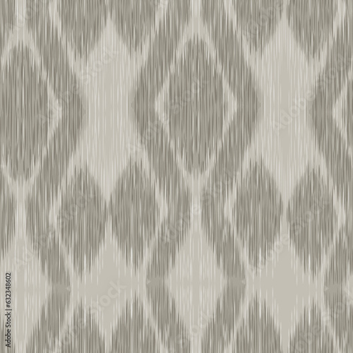 Watercolour Ikat Ogee background - Ethnic folk seamless pattern. Abstract background for textile design, wallpaper, surface textures. Boho Style