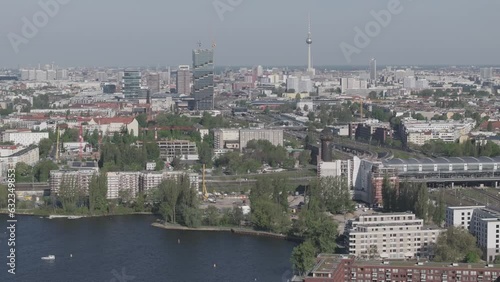 Berlin Aerial Drone Skyline Eastside Rummelsburger Bucht photo