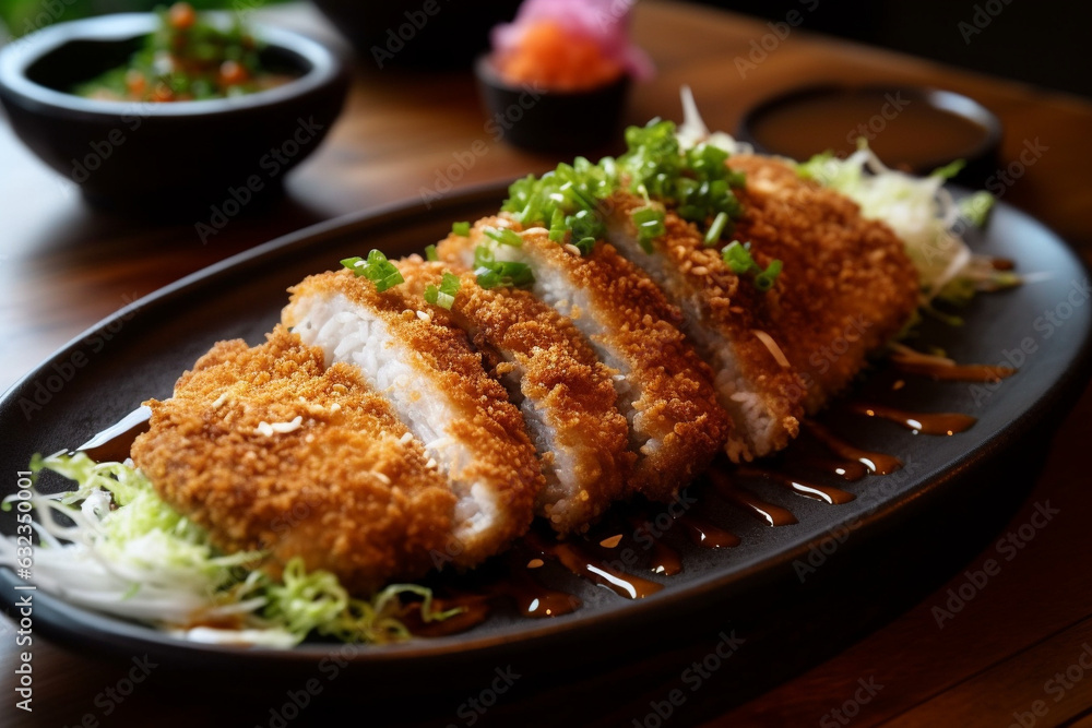 A serving of chicken katsu generative AI A serving of chicken katsu generative AI