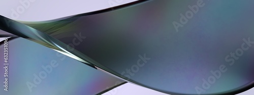 A background of an Elegant and Modern 3D Rendering image of a dark rainbow-colored glass refraction with a beautiful Bezier curve