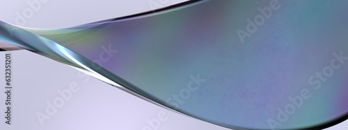 A background of an Elegant and Modern 3D Rendering image of a dark rainbow-colored glass refraction