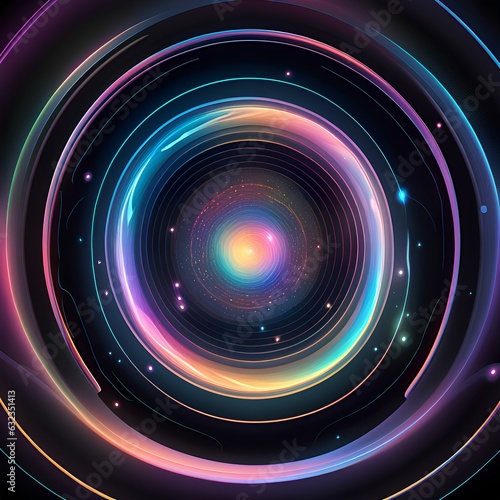 Modern Colorful Neon Stripes Image Wallpaper No. 2