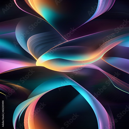Modern Colorful Neon Stripes Image Wallpaper No. 3
