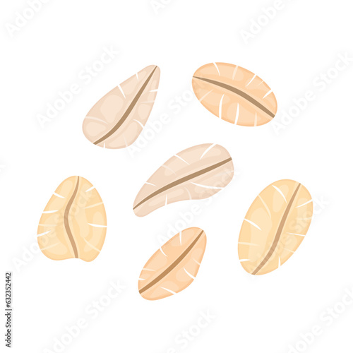oat flakes icons- vector illustration