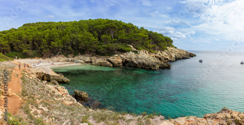 Fustam beach in Menorca  Spain 