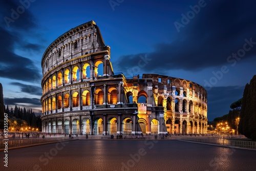Print op canvas Colosseum in Rome Italy travel destination picture