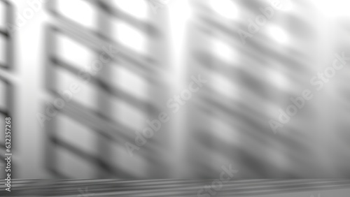 Light and shadow coming into the room, only the shadow of the window frame, GOBO light, gray and black Elegant and Modern 3D Rendering image background
