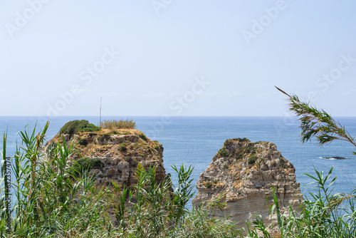 Raouche raoucheh beirut lebanon rocks mediterranean sea water coast beach famous historical photo