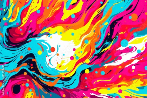 whimsical abstract pop art canvas whispers subdued hues, Generative AI