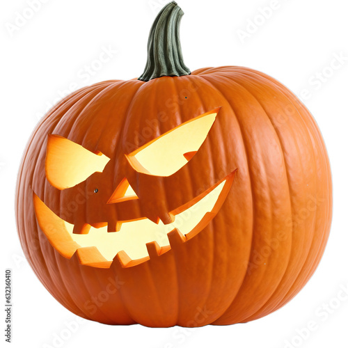 Halloween pumpkin with white background, Generative AI