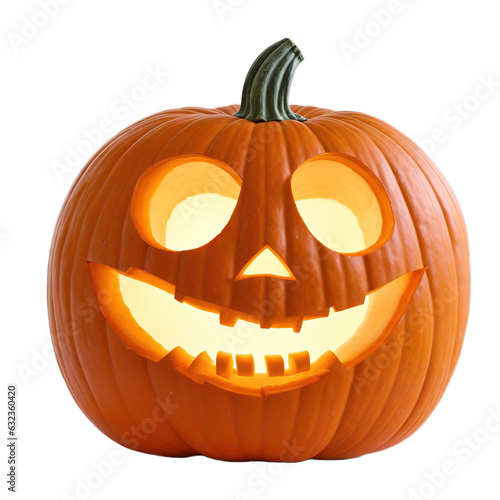 Halloween pumpkin with white background, Generative AI
