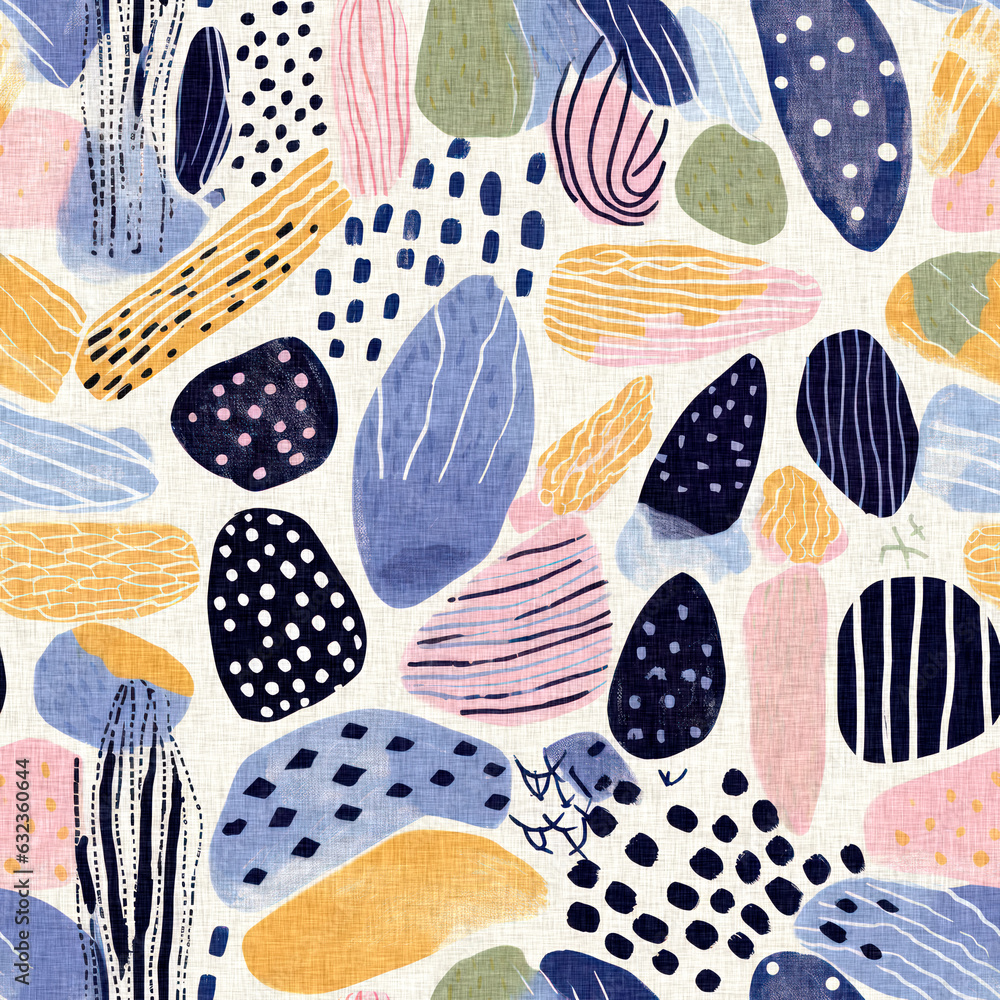 Seamless trendy pebble rock repeat background. Tropical modern beach stones coastal pattern clash fabric print for summer textile designs with a fresh linen cotton effect. Seamless trendy pebble rock repeat background. Tropical modern beach stones coastal pattern clash fabric print for summer textile designs with a fresh linen cotton effect.