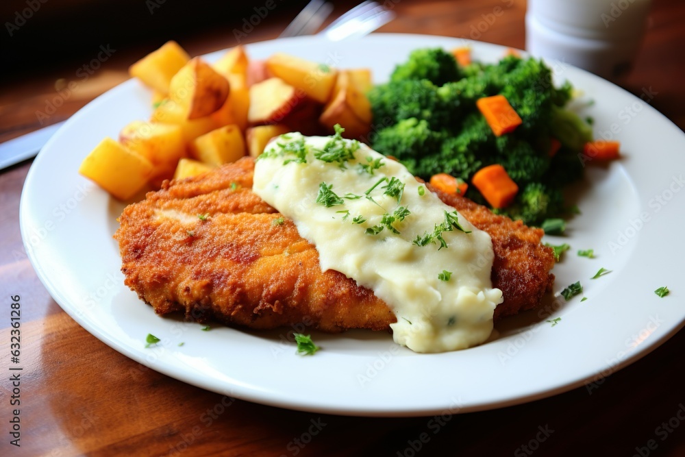 Homemade Breaded German Weiner Schnitzel | Generative AI
Homemade Breaded German Weiner Schnitzel | Generative AI