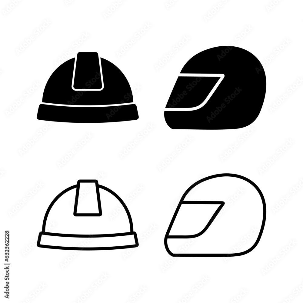Fototapeta premium Helmet icon vector. safety helmet icon