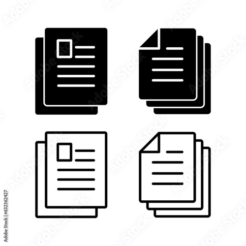 Document icon vector. Paper icon. File Icon