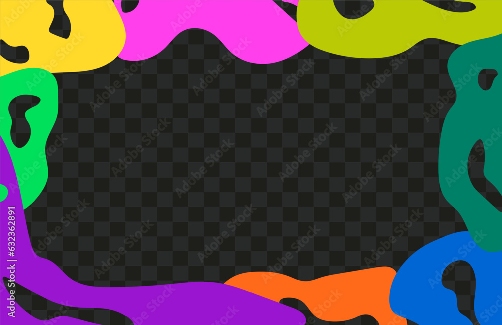 Trendy banner with color organic shapes. Vector illustration Stock ...