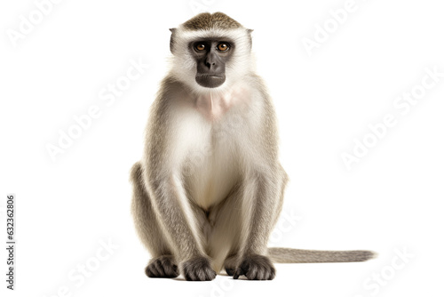 African Vervet Monkey isolated on transparent background. photo