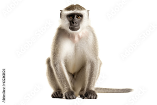 African Vervet Monkey isolated on transparent background.