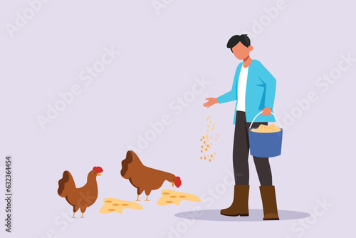 Happy man caring about interior potted plants. Home gardening and growing houseplants concept. Colored flat vector illustration isolated. 