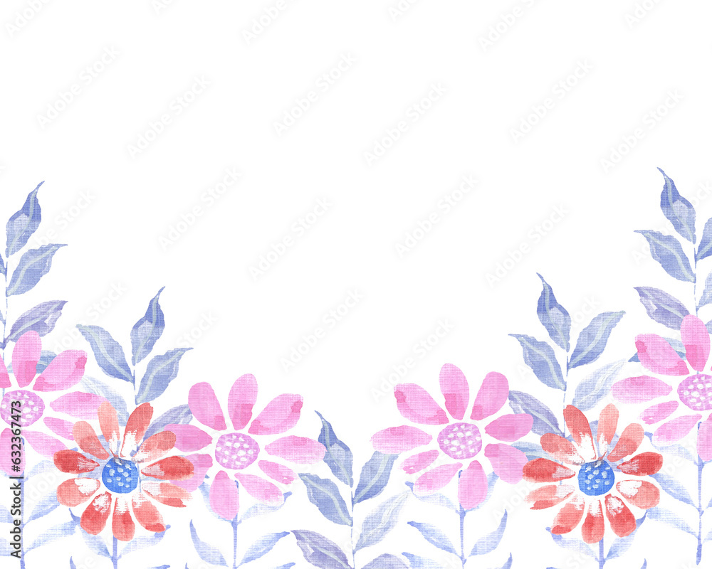 Cute Abstract Watercolor Flower Background