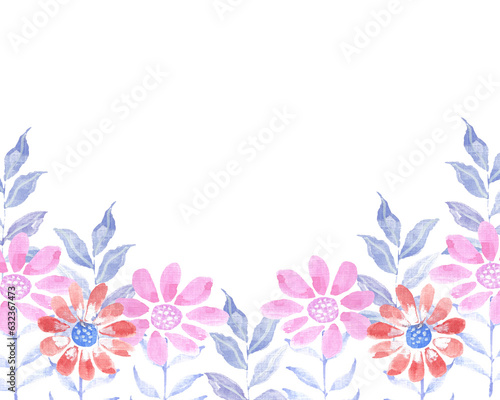 Cute Abstract Watercolor Flower Background