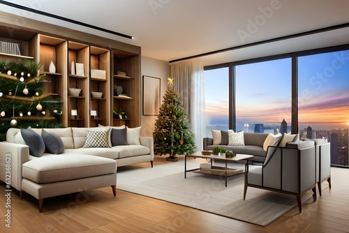 living room interior generated by al technology 