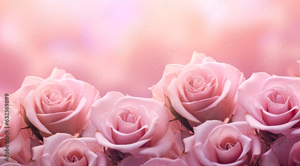 pink roses with a pink background Generative AI pink roses with a pink background Generative AI