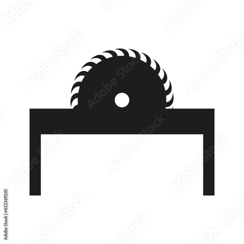 Saw icon. Circular saw icon. Vector illustration. Eps 10.