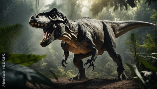 Tyrannosaurus Rex roaming in the jungle © ibreakstock