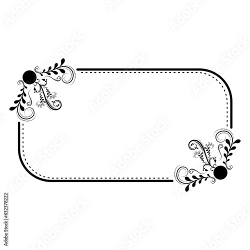 cute florel frame shape design