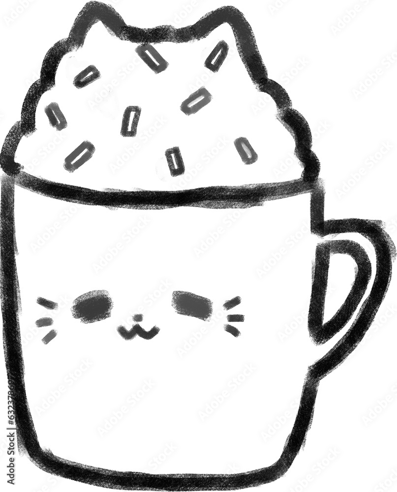 latte cat cup latte cat cup