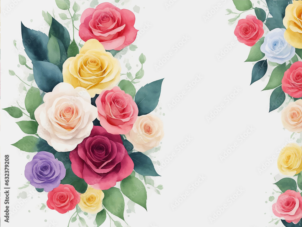 Rose Flower Background for Invitation Card